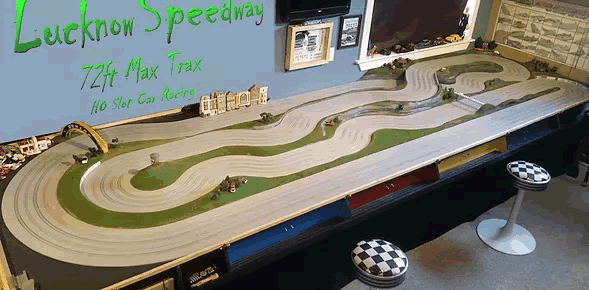 routed ho slot car track